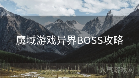 魔域游戏异界BOSS攻略