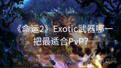 《命运2》Exotic武器哪一把最适合PvP？